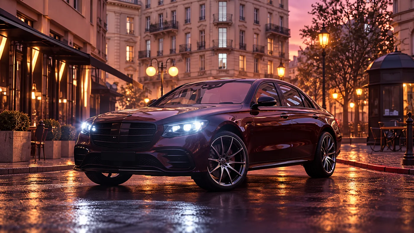 Mercedes-Benz concept film: a car in a cinematic city street